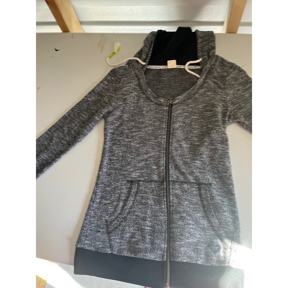 Roxy Women's Gray Heathered Zip Up‎ Hoodie Jacket Size Small